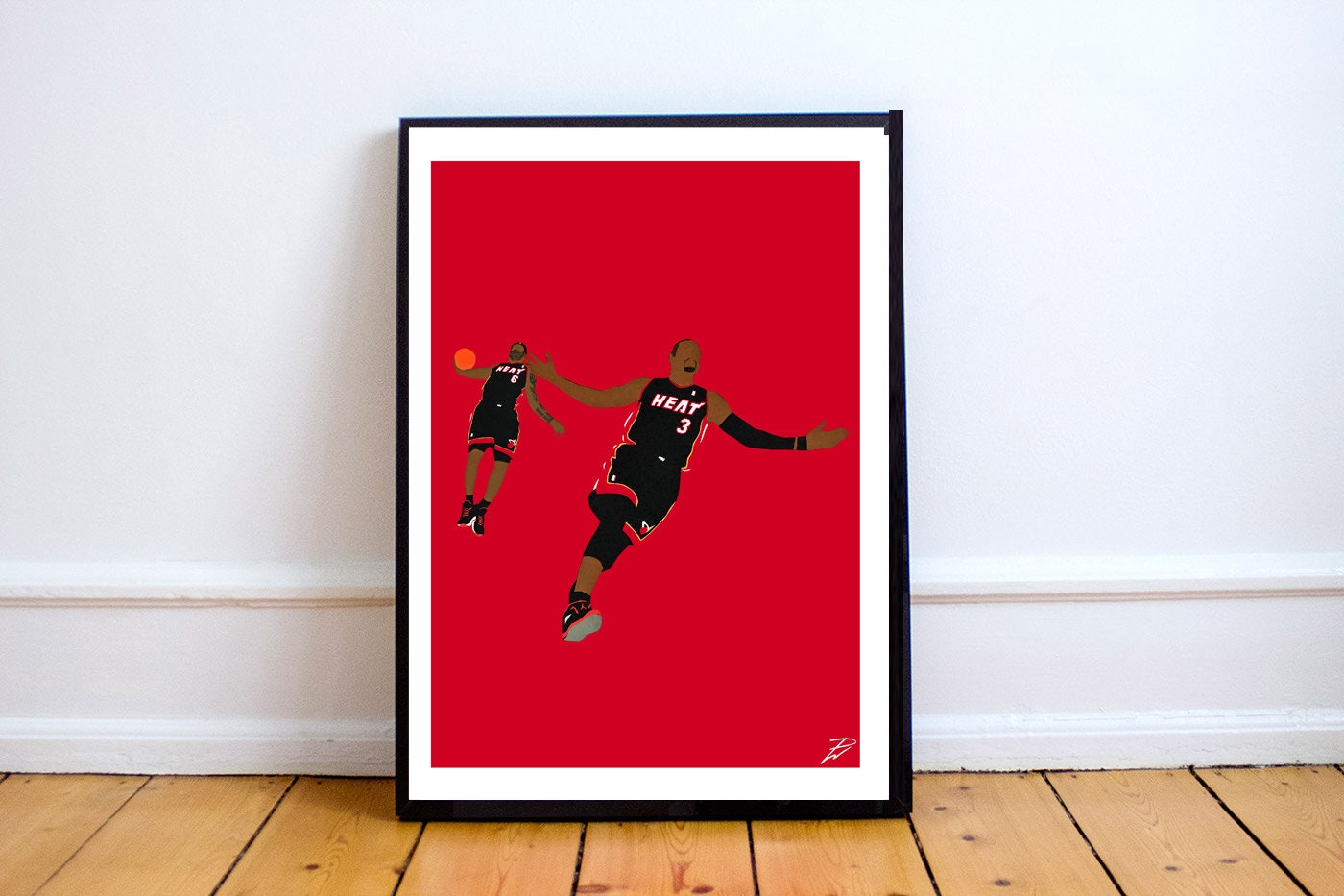 Latitude Run® Lebron James Flying Dunk NBA Basketball Sport WallArt Canvas  Poster Print Wall Decor On Paper Print