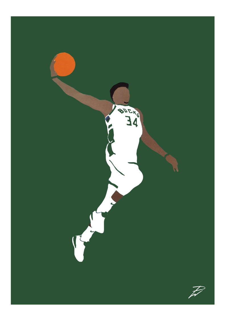 Giannis Antetokounmpo Poster Print. A4/A3 Greek Greek ...