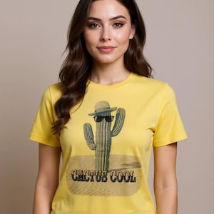 Cactus Cool Shirt – Funny Cactus T-Shirt, Desert Vibe Graphic Tee, Southwestern Summer Shirt, Novelty Plant Lover Gift, Vintage Western Tee