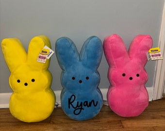 Extra large 16” Easter Peeps bunny plush, Easter peeps, personalized peeps, Easter basket, Easter bunny, easter plush, peeps