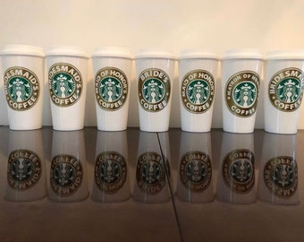 Bridal party Starbucks cups