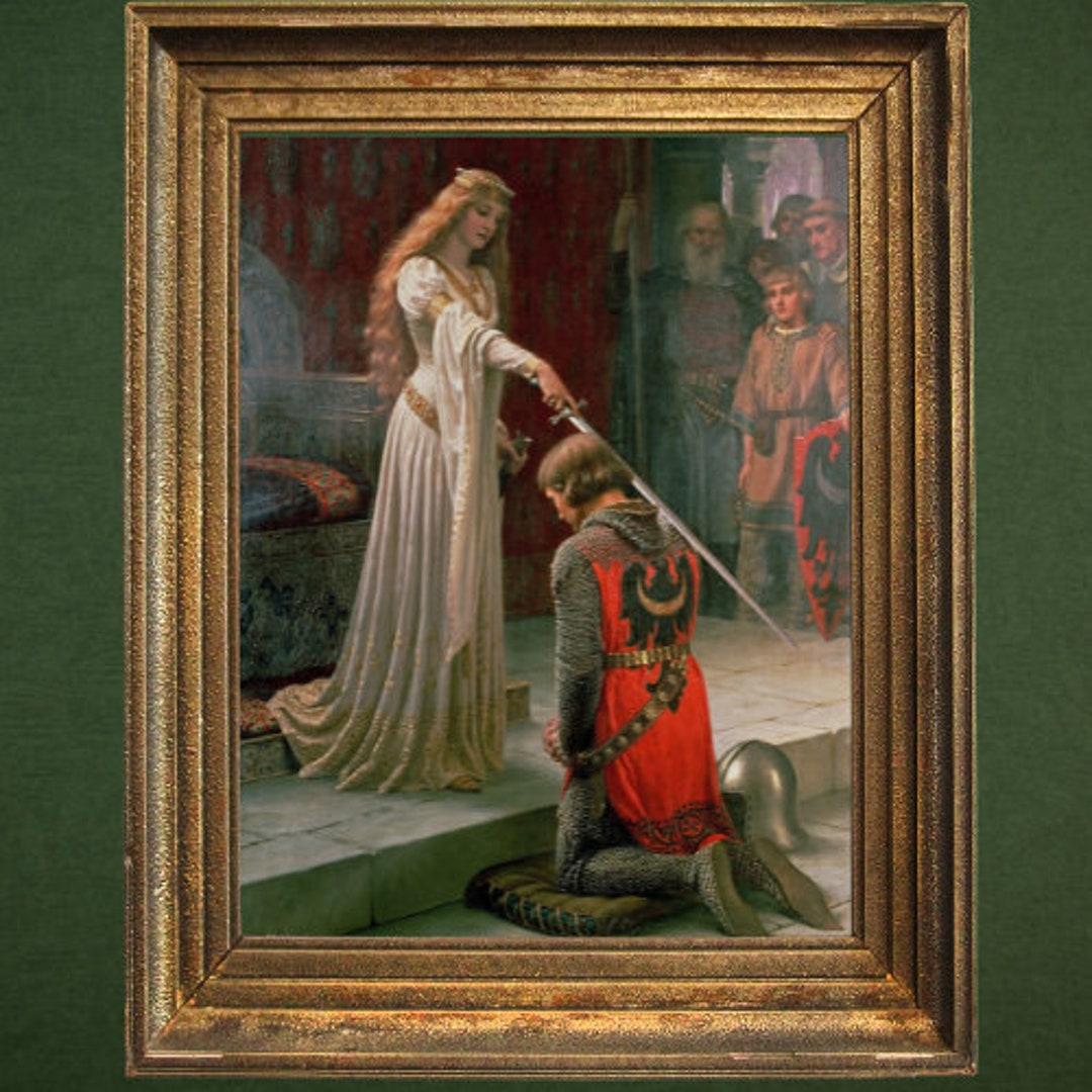 Knighted by Beautiful Woman Knight Princess Victorian Moody Etsy