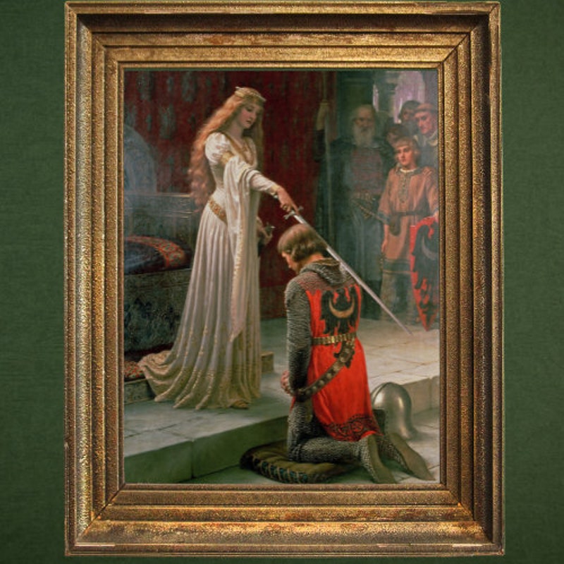 Knight and Princess Painting - Etsy