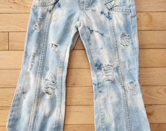 SIZE 4T Kids Distressed Acid Wash Jeans - Ready to Ship