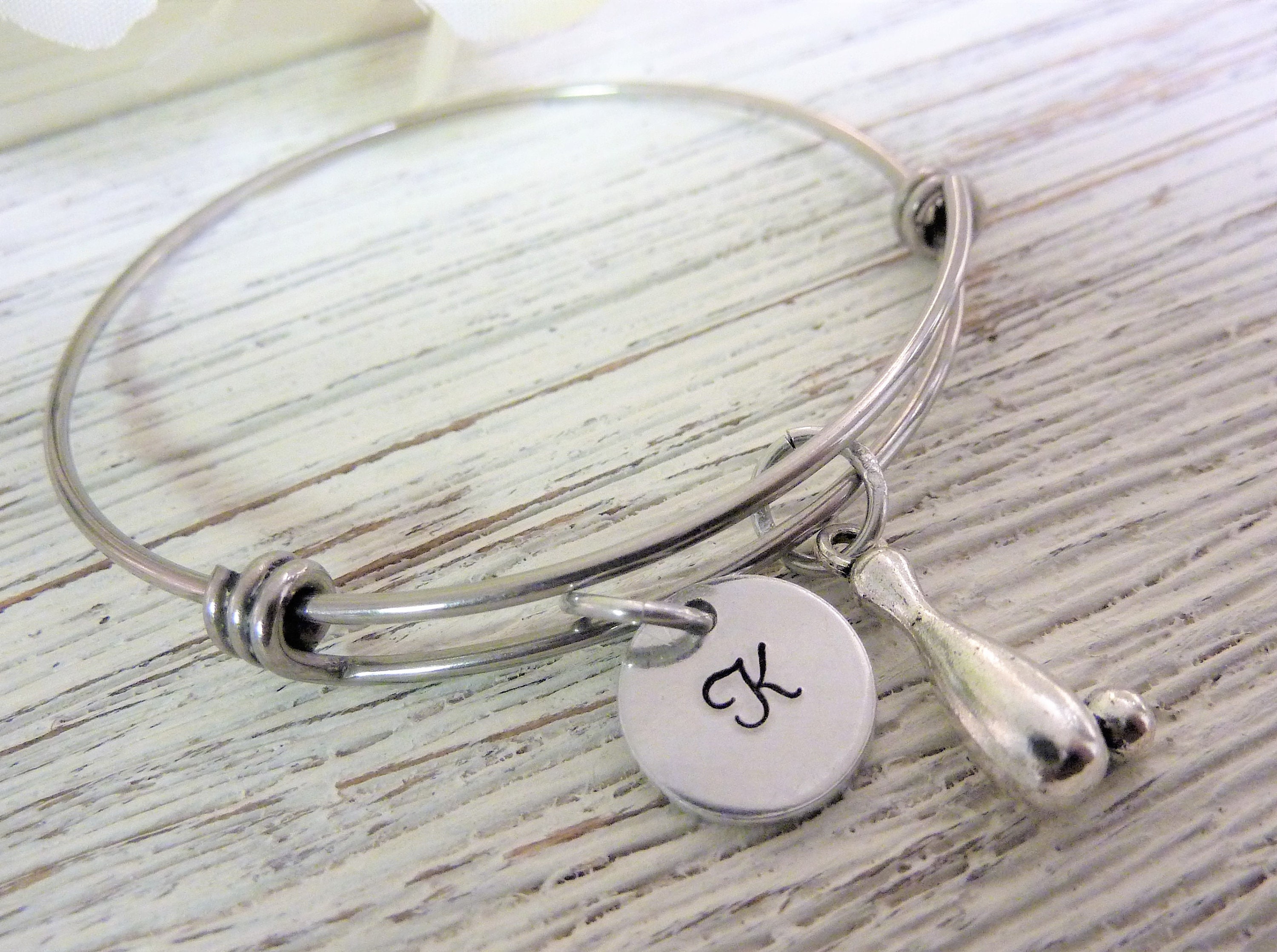 Bowling bracelet Sports Gift Silver Bowling pin and ball Charm Etsy
