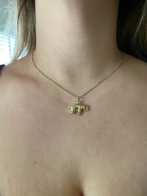 14k gold sale elephant pendant