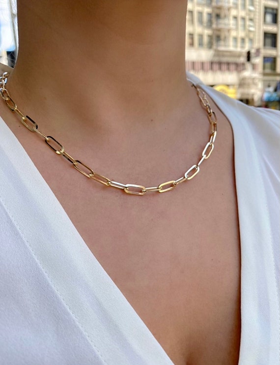 14K Gold Paperclip Chain Link Necklace | Quince