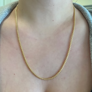 14k Yellow Gold Solid Round Box Chain (2.5 mm)
