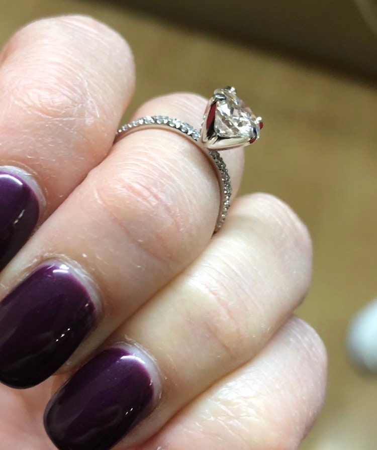 Classic Brilliant Round Pave Engagement Ring. Timeless Round ...