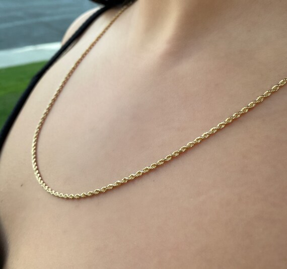 Mens gold clearance rope chain 14k