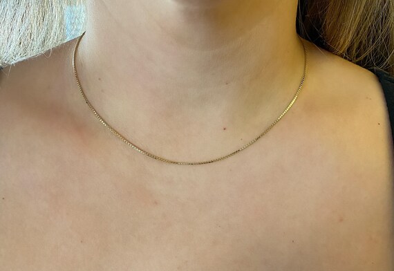 Buy 14k Gold Boxed Chain. Genuine Gold Diamond Cut Boxed Chain  