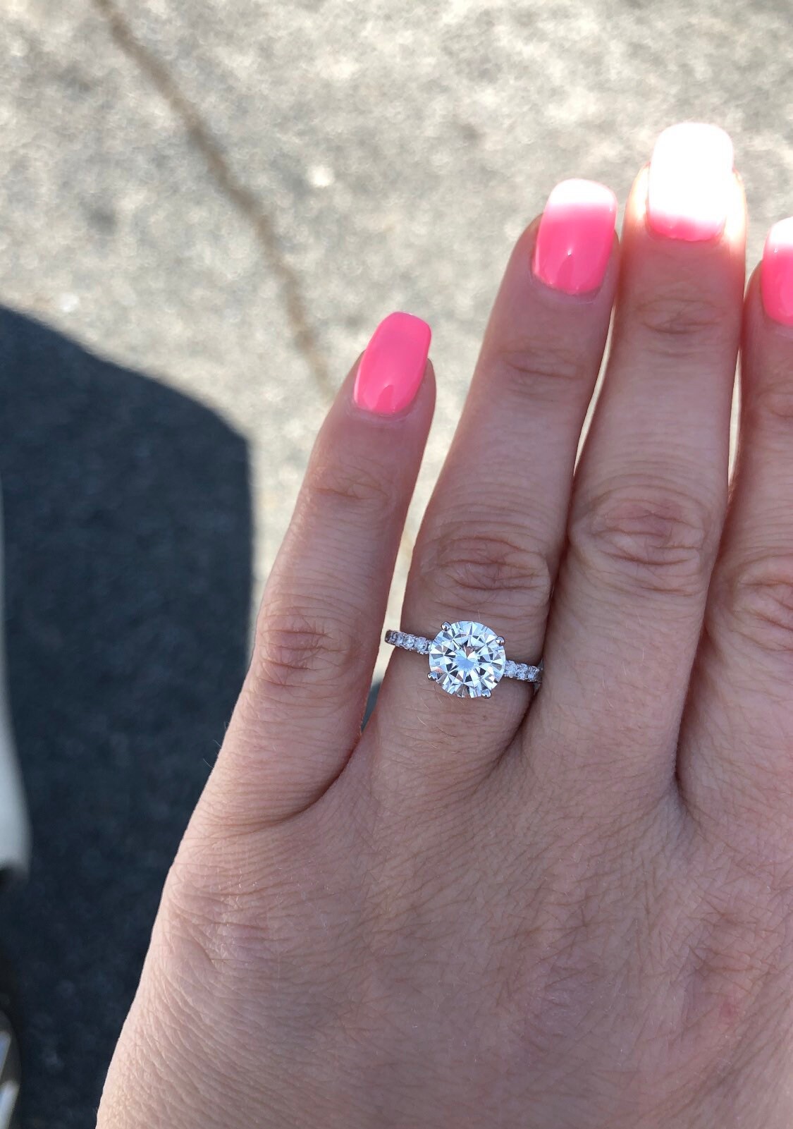 Classic Brilliant Round Pave Engagement Ring. Timeless Round ...