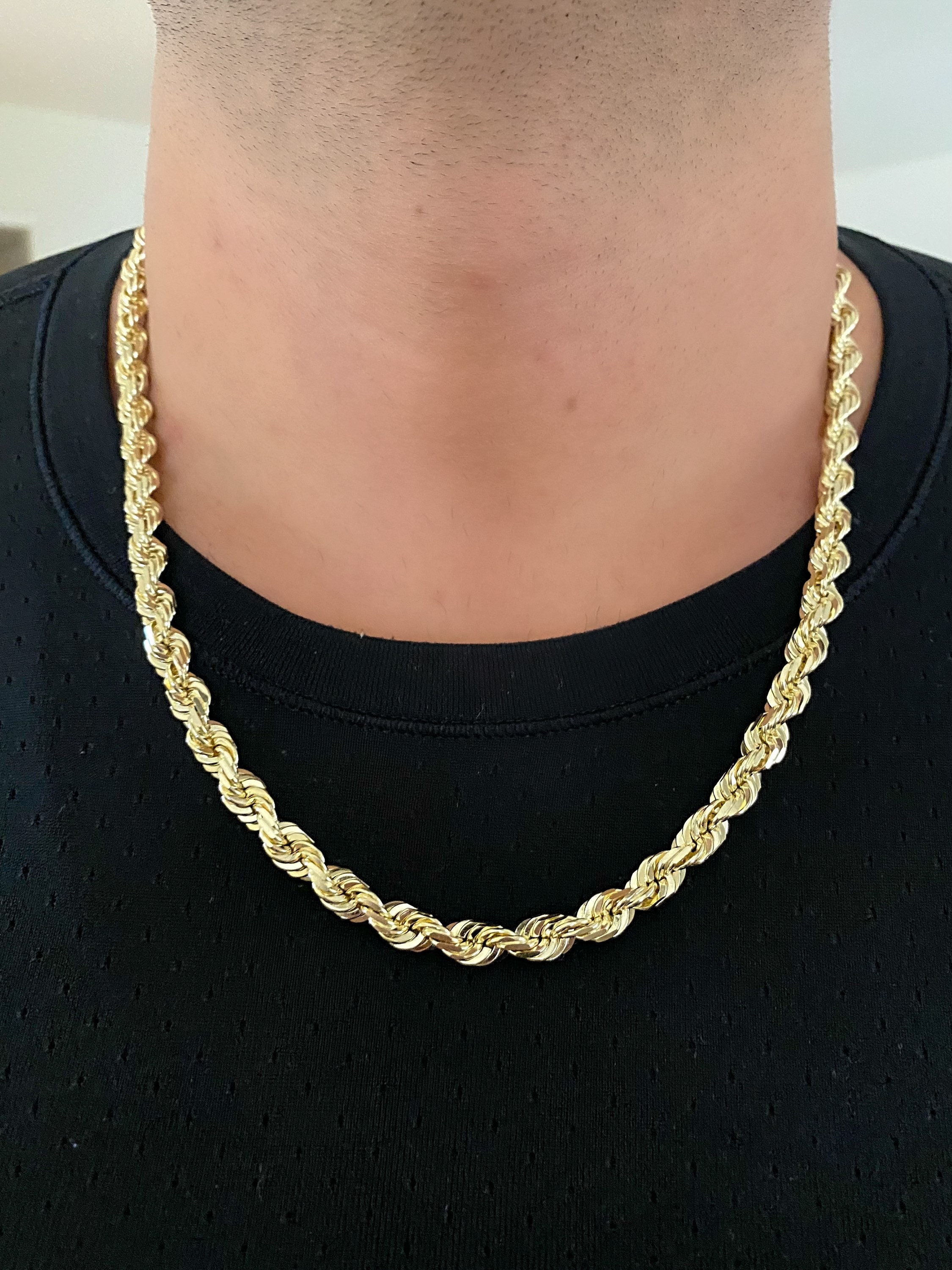 14k 8mm Solid Gold Rope Chain. Thick Heavy Solid Rope Chain. Mens Chains. High Quality Gold Chain. Etsy Canada