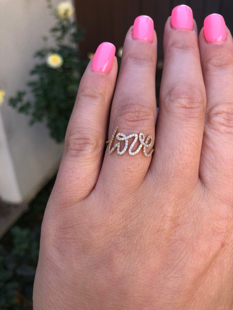 Love diamond ring. Fancy love ring. Stackable ring Love diamond ring. Fancy love ring. Stackable ring