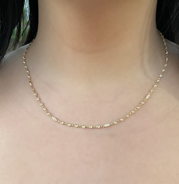 Art Deco Ladies Choker Diamond Chain 