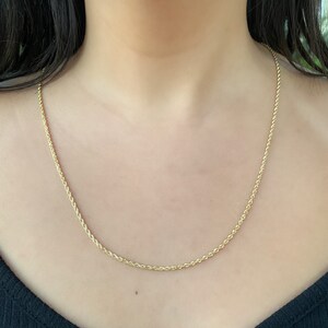 14k gold classic rope chain. Men’s rope chain. 2mm gold rope chain.