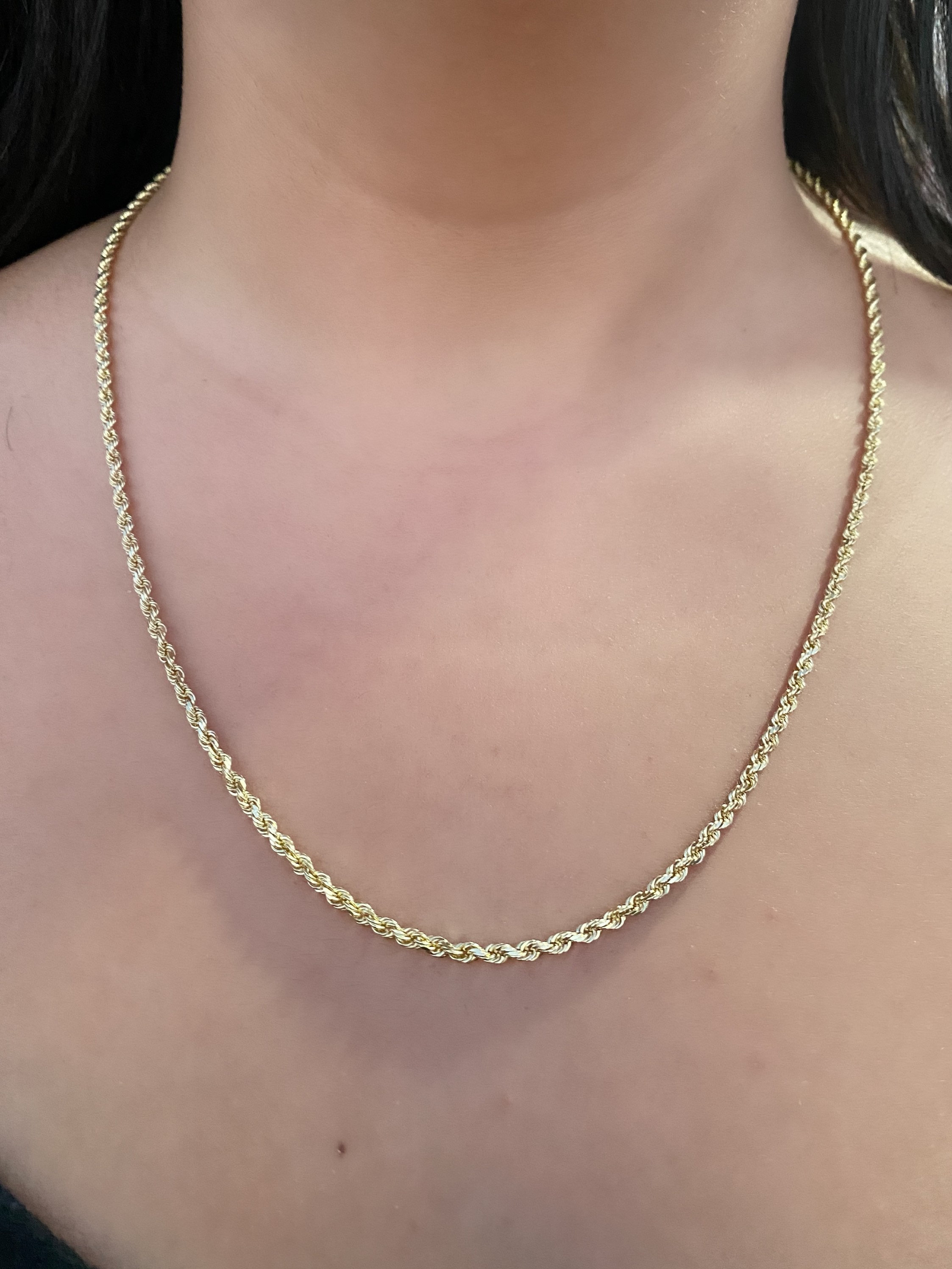 22 inch gold rope chain discount