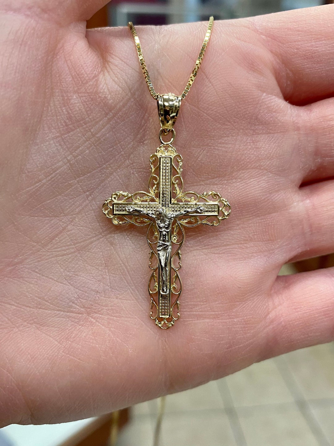 Macys crucifix necklace new arrivals
