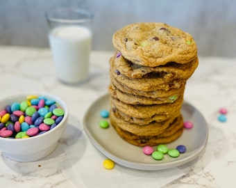 SCHOKOLADE M&M COOKIE Kit / DIY Backset / Geschenk Für Sie / Handgemachtes Geschenk / Chocolate Chip Cookies / Date Box / Geschenkbox Backen Geschenkbox