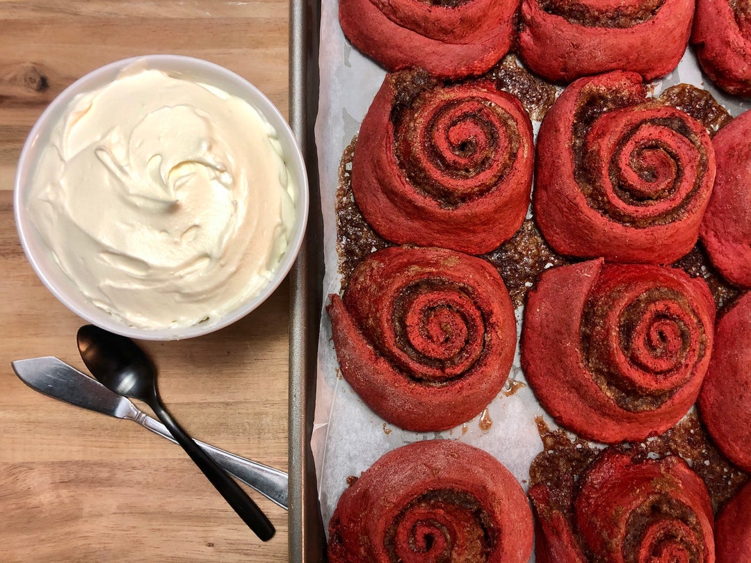 RED VELVET Cinnamon Roll Kit / DIY Cinnamon Rolls / Seasonal Food