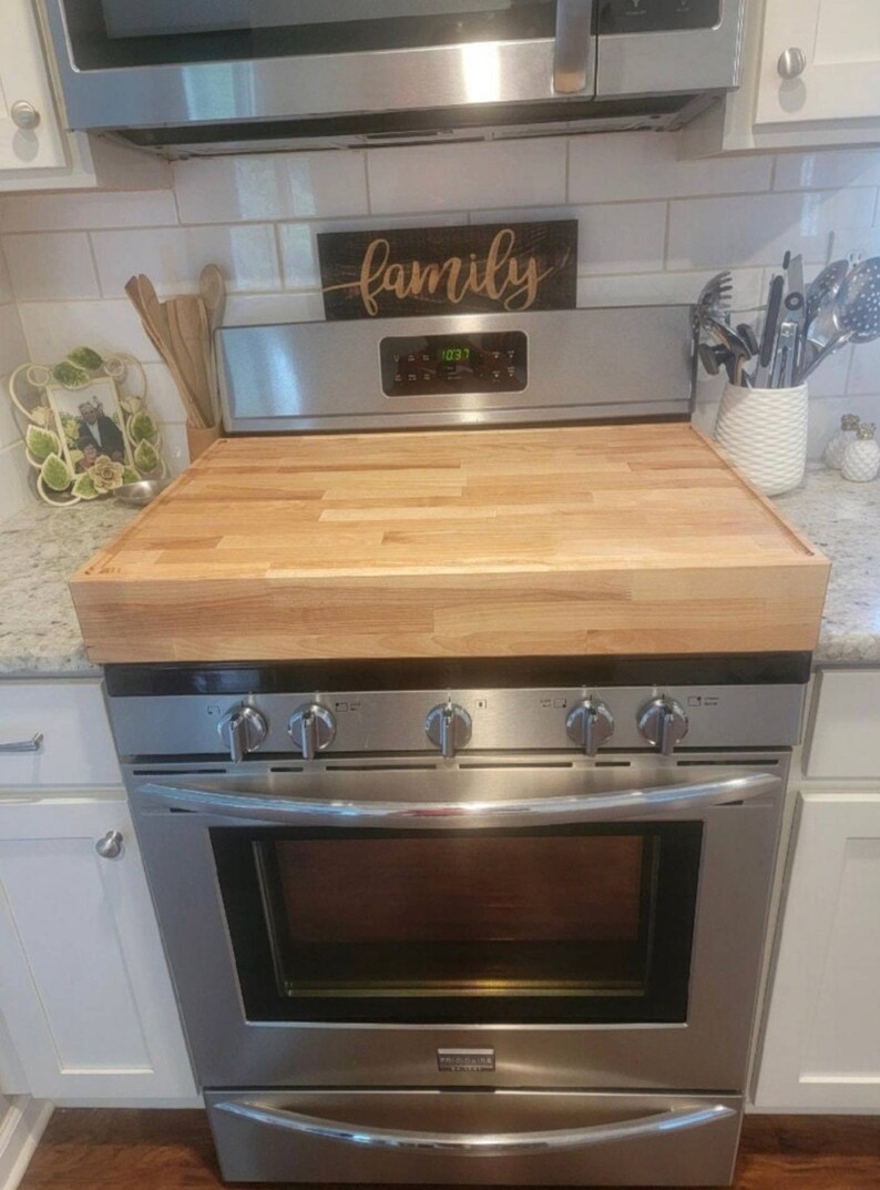 Butcher Block Stove Cover NEW Cutting Board Etsy