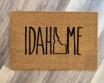 Idahome Doormat, Idaho Welcome Mat, Idaho Doormat, Idaho Decor, Idaho Gift, Idaho Lover Gift Idea