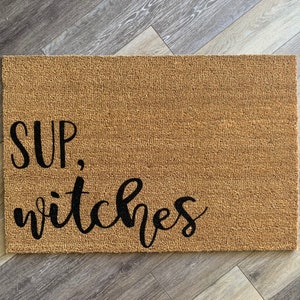Sup Witches Doormat, Halloween Decor Doormat, Halloween Doormat, Halloween Decor