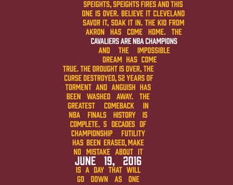 Cleveland Cavaliers NBA Championship Poster
