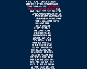 New England Patriots Super Bowl Print