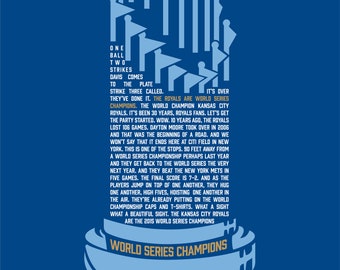 Kansas City Royals World Series Print