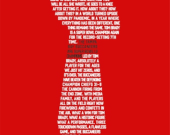 Tampa Bay Buccaneers Super Bowl Print