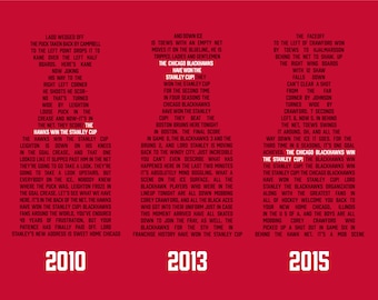 Chicago Blackhawks Stanley Cup Poster