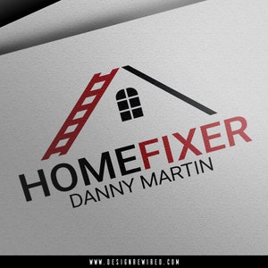 Premade Logo Handyman Logo Home Repair Logo Home Maintenance Logo Small Business Logo Masculine Branding image 3