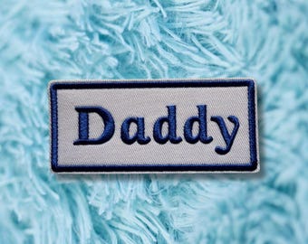 Daddy Embroidered Iron On Patch
