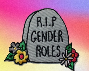 Parche bordado de roles de género R.I.P.