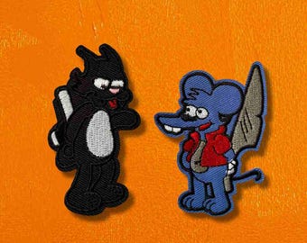 Itchy & Scratchy Aufnäher (1 Paar)