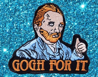 Toppa ricamata da stirare "Gogh for it"