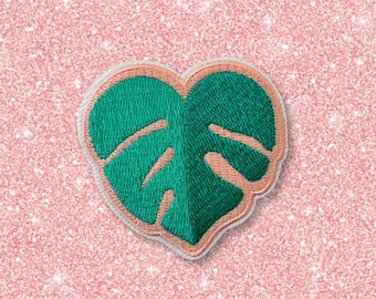 Gestickter Monstera Blatt Aufnäher