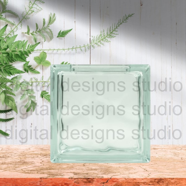 Decorative Glass Block Mockup  For Your Vinyl Designs JPEG Digital Download File