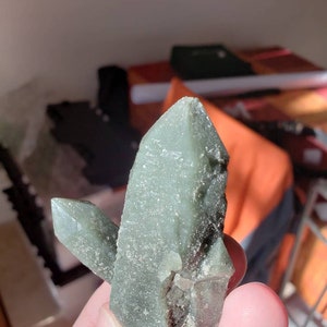 Dark green prase Quartz from Inner Mongolia, China.