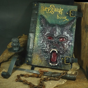 Old leather book of shadows with blank pages/Grimoire journal/Vampire diary/ Book for wiccans