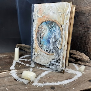 Altes Buch der Schatten mit leeren Seiten/Grimoire Tagebuch/Reisetagebuch für Hexen/Buch für Wiccaner