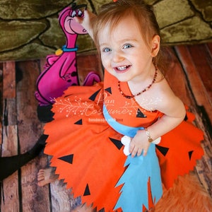 Pebbles Flintstone Outfit, Pebbles Flintstone Costume, Pebbles Birthday Outfit, Pebbles Photoshoot Dress