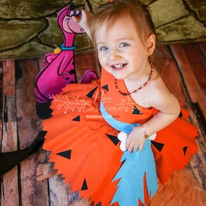 Pebbles Flintstone Outfit, Pebbles Flintstone Costume, Pebbles Birthday Outfit, Pebbles Photoshoot Dress