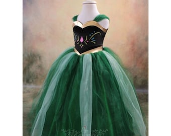 Prinzessin Anna Kleid für Kleinkinder und Mädchen, Frozen Kostüm