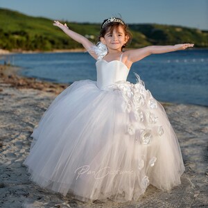 Junior Bridesmaid, White Princess Costume, First Holy Communion Dress, image 2