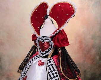 open lace back dress Alice in Wonderland Red Um Dress Recreation Costume  MJcostume