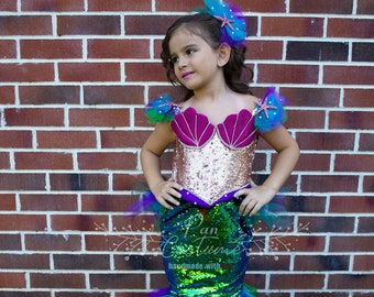 Ariel Little Mermaid Costume, Mermaid Outfit