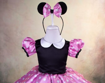 Minnie Mouse Costume. Baby Minnie Birthday Dress.