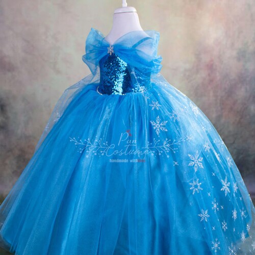 Girls Frozen Elsa Birthday Costume ...